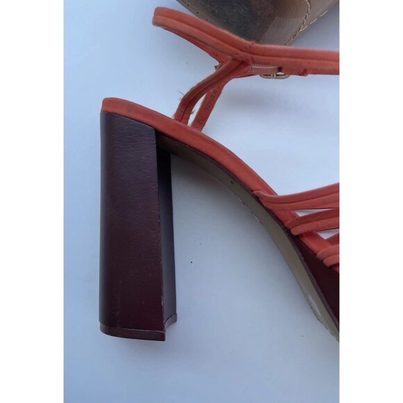 Vince Camuto Women’s Size 7 Multi Ties Strap Woven Platform heels ORANGE - Picture 10 of 13